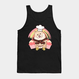 Dog Baker Confectioner Cupcake Gobstopper Cute Funny Tank Top